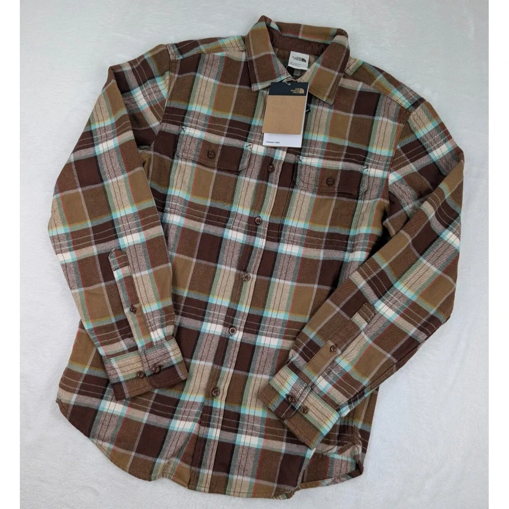 The North Face Arroyo Flannel Mens Small Brown Plaid NWT
